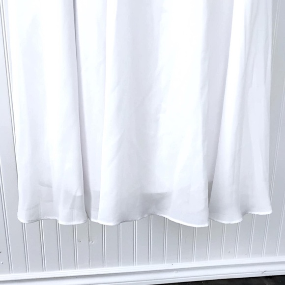 White Sheer Exterior Embellished Wedding/Prom Dress Size Small - Picture 11 of 12